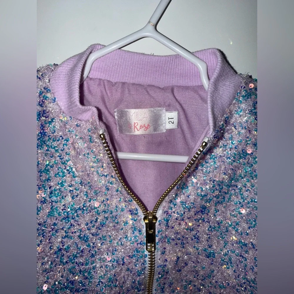 Sparkly Lavender Kids Puffer‎ Jacket